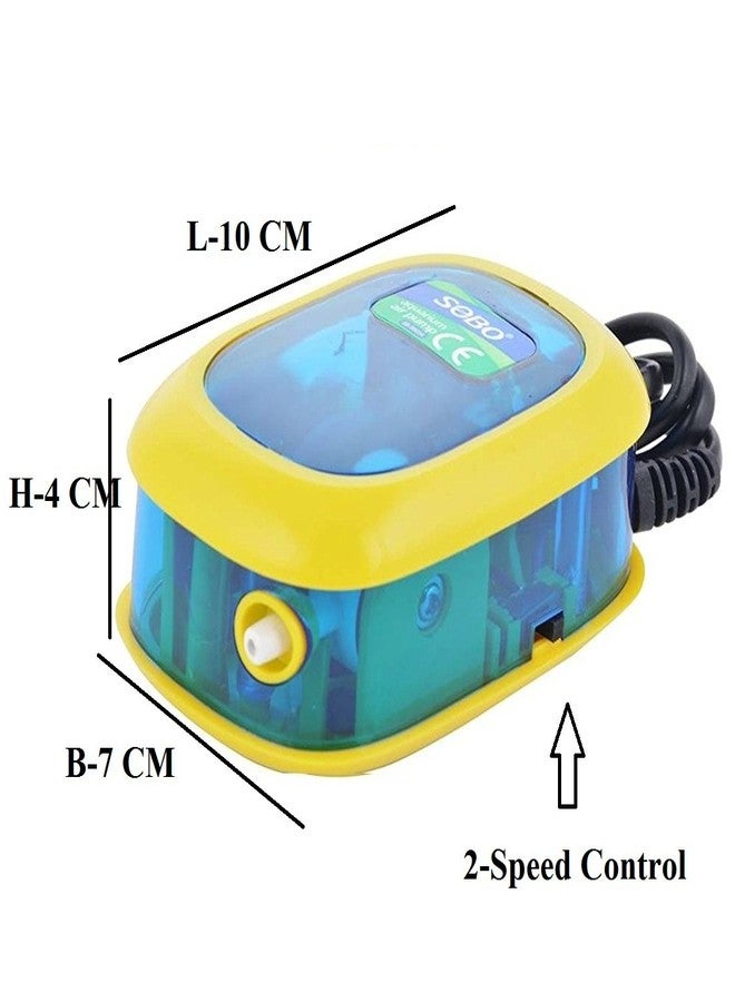 سوبو مضخة هواء لحوض السمك من نوع سوبو مع أنبوب هواء بطول 3 أمتار وحجر هواء واحد من شركة جاينسونز (SB-9903A) - Image 2